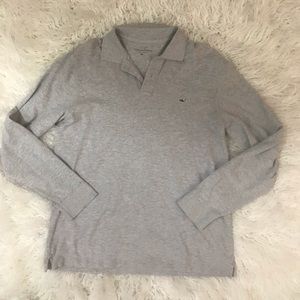 Vineyard Vines Shirts - Vineyard vines gray long sleeve polo shirt Sz m Vineyard Vines Shirts - Vineyard vines gray long sleeve polo shirt Sz m